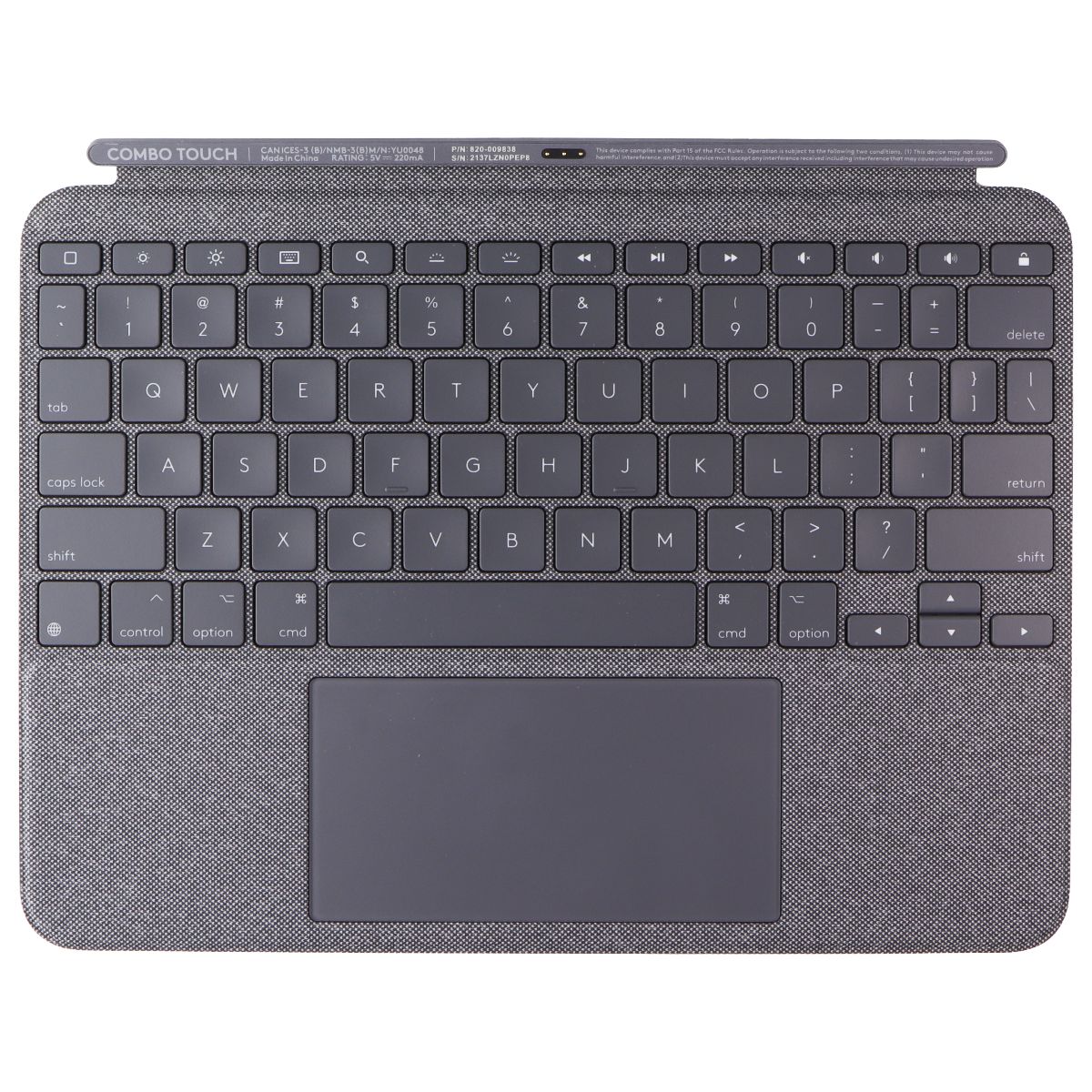 Logitech COMBO TOUCH Folio Keyboard for iPad Air (4th Generation) - Oxford Gray iPad/Tablet Accessories - Cases, Covers, Keyboard Folios Logitech - Simple Cell Bulk Wholesale Pricing - USA Seller