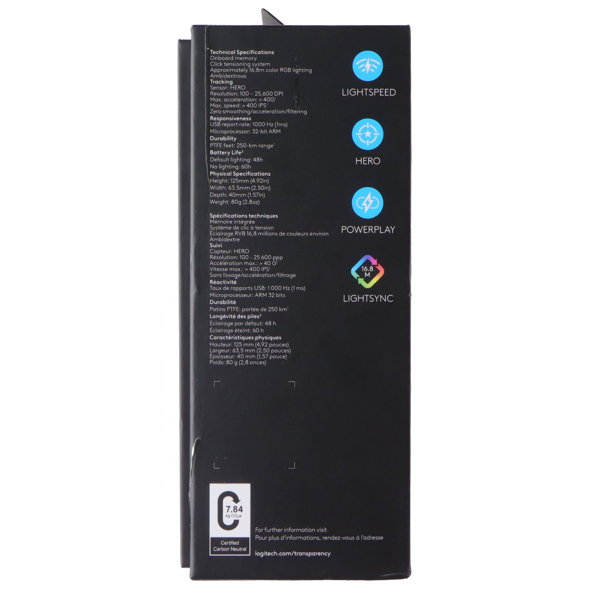 Logitech G Pro Wireless Gaming Mouse (MR0104) - Black