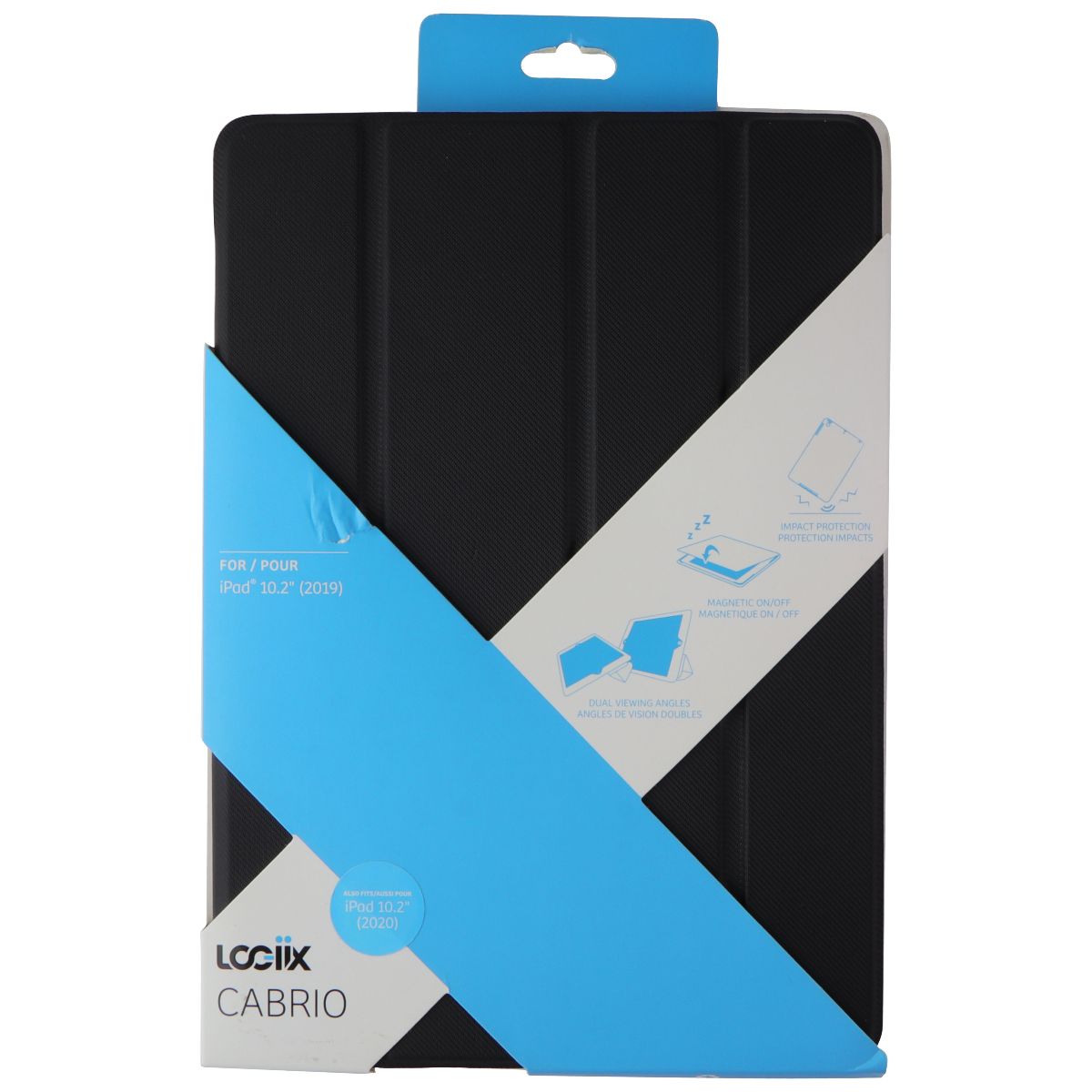 Logiix Cabrio Series Slim Folio Case for Apple iPad 10.2 (7th Gen) - Black/Clear iPad/Tablet Accessories - Cases, Covers, Keyboard Folios Logiix - Simple Cell Bulk Wholesale Pricing - USA Seller