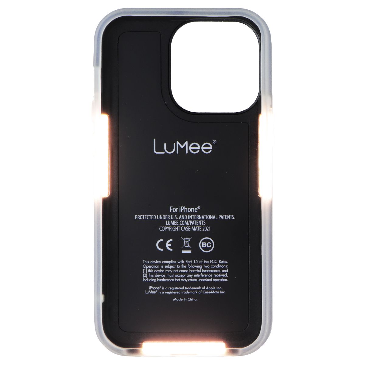 LuMee Halo Lighted Case for Apple iPhone 13 Pro/13/12 Pro/12 - Stars & Gems