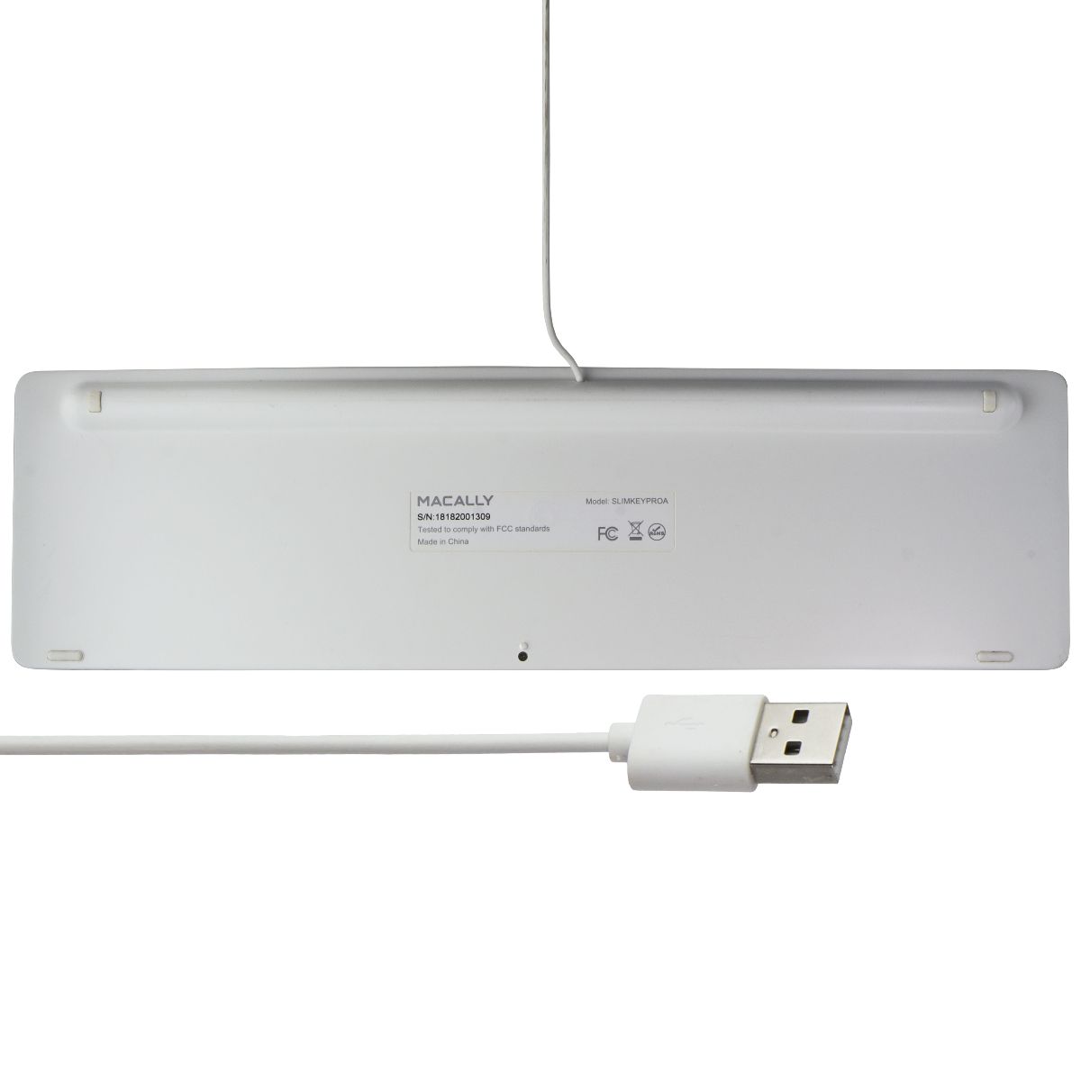 Macally Ultra-Slim USB Wired Keyboard with Numberpad - Silver/White SLIMKEYPROA Keyboards/Mice - Keyboards & Keypads Macally - Simple Cell Bulk Wholesale Pricing - USA Seller