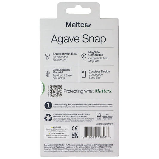 Matter Agave Snap Case for MagSafe for Apple iPhone 17 - Cacao Brown