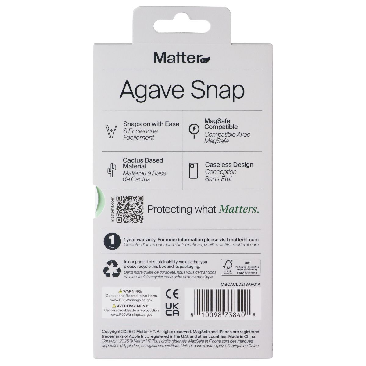 Matter Agave Snap Case for MagSafe for Apple iPhone 17 - Carbon Black