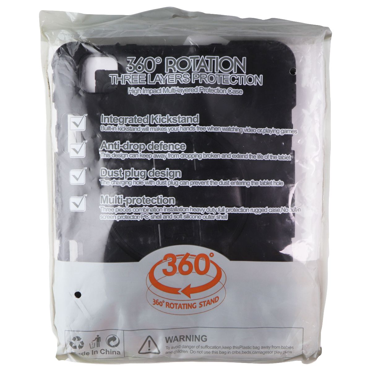 Miesherk Rugged Case with Shoulder Strap for iPad Air 4th Gen/5th Gen - Black iPad/Tablet Accessories - Cases, Covers, Keyboard Folios Miesherk - Simple Cell Bulk Wholesale Pricing - USA Seller