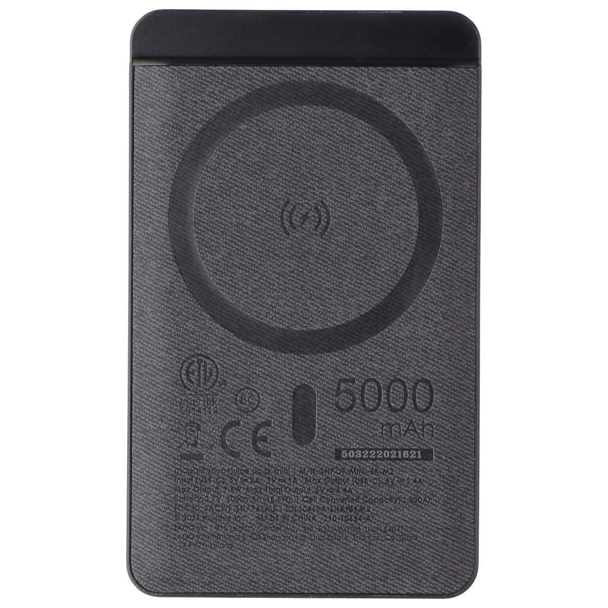 Mophie Snap+ Juice Pack Mini MagSafe Detachable 5kmAh Juice Pack Wallet - Black Cell Phone - Chargers & Cradles Mophie - Simple Cell Bulk Wholesale Pricing - USA Seller