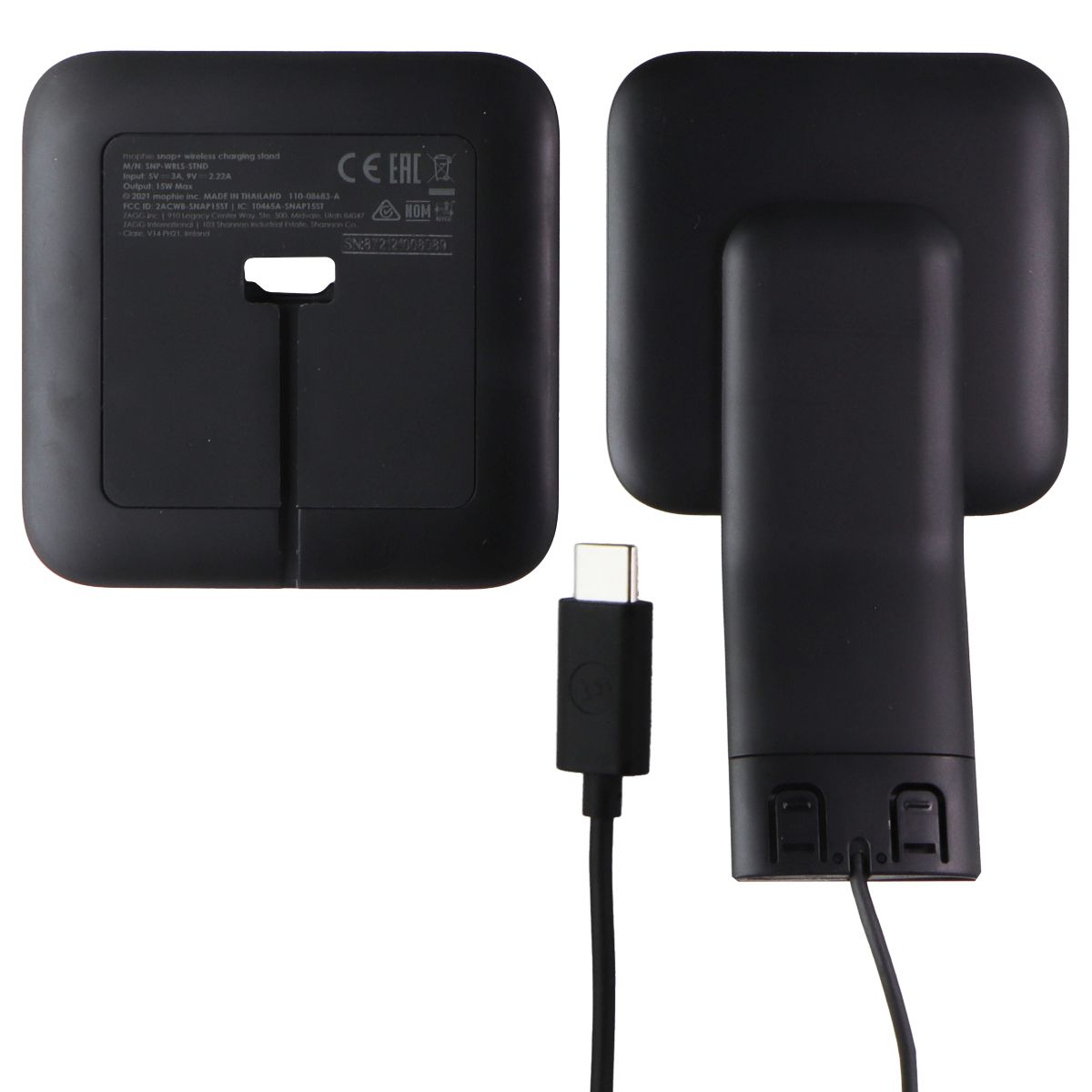 Mophie - 15W Wireless Charging Stand for MagSafe - Black Cell Phone - Chargers & Cradles Mophie - Simple Cell Bulk Wholesale Pricing - USA Seller