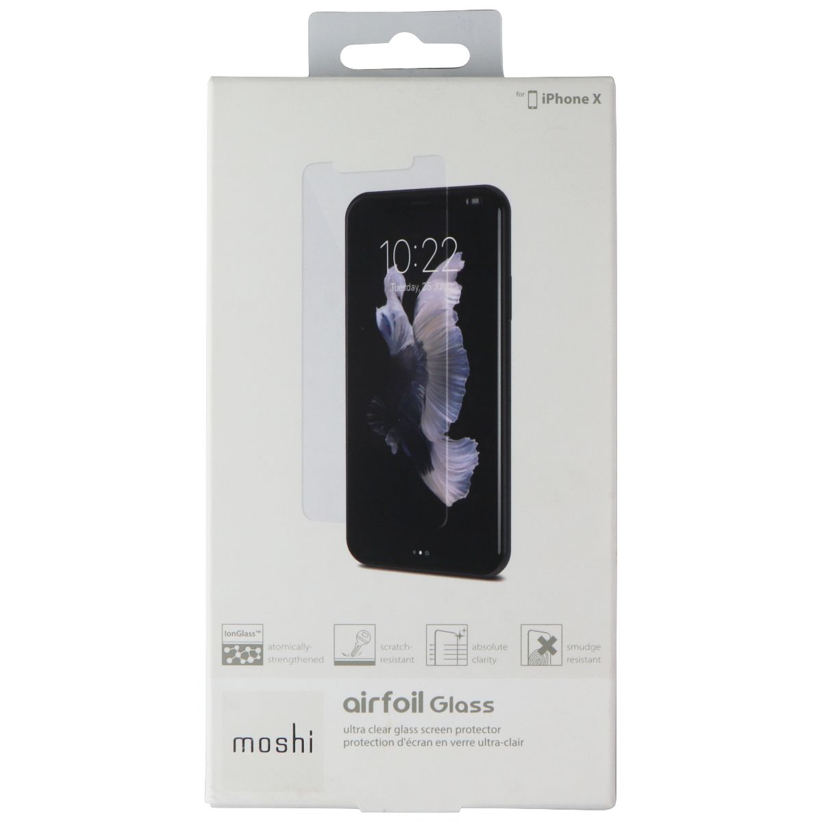 Moshi Airfoil Glass Screen Protector for Apple iPhone X Cell Phone - Screen Protectors Moshi - Simple Cell Bulk Wholesale Pricing - USA Seller