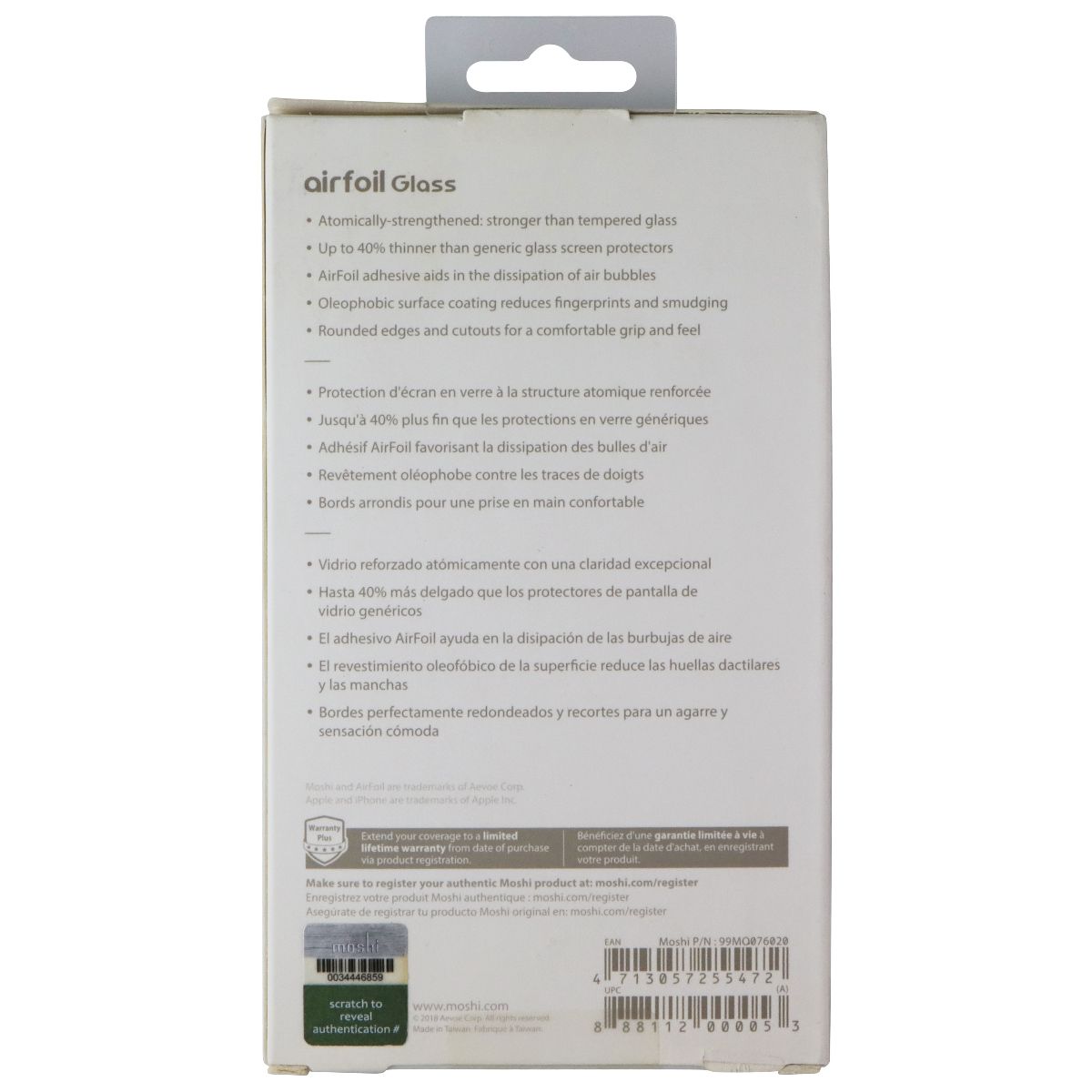 Moshi Airfoil Glass Screen Protector for Apple iPhone XR - Clear