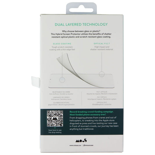 Mous - Invisible Hybrid Glass Screen Protector for Apple iPhone Xs/X Cell Phone - Screen Protectors MOUS - Simple Cell Bulk Wholesale Pricing - USA Seller