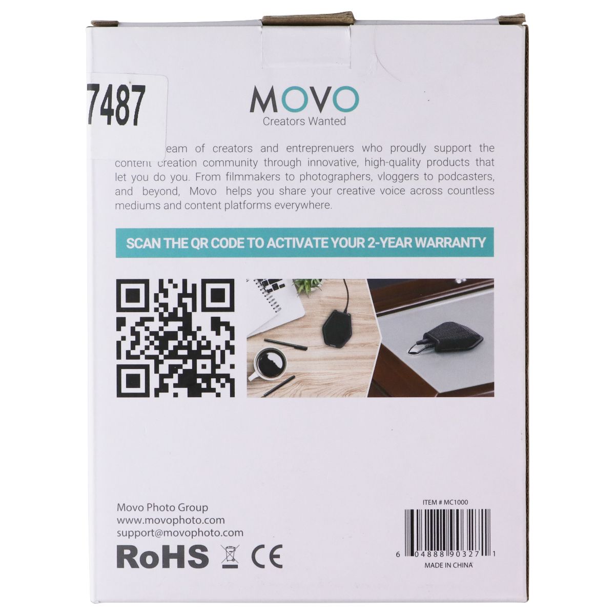 Movo MC1000 USB Conference Microphone - Black