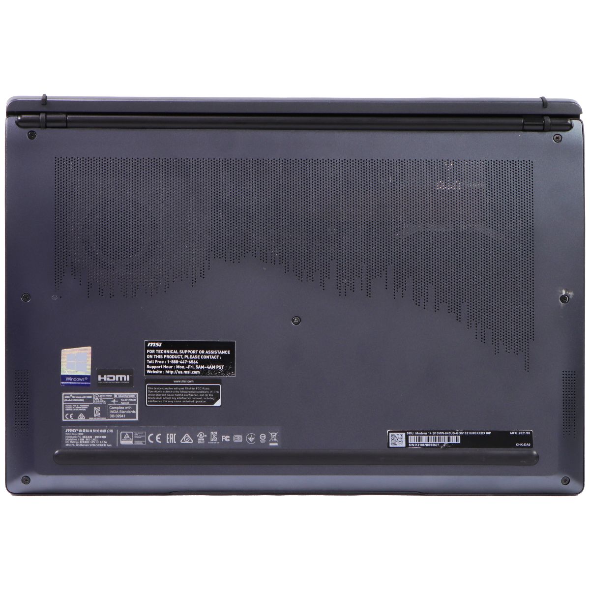 MSI Modern 14 (14-inch) HD Laptop (MS-14D1/B10MW) i5-10210/512GB/8GB/10Home/Gray Laptops - PC Laptops & Netbooks MSI - Simple Cell Bulk Wholesale Pricing - USA Seller