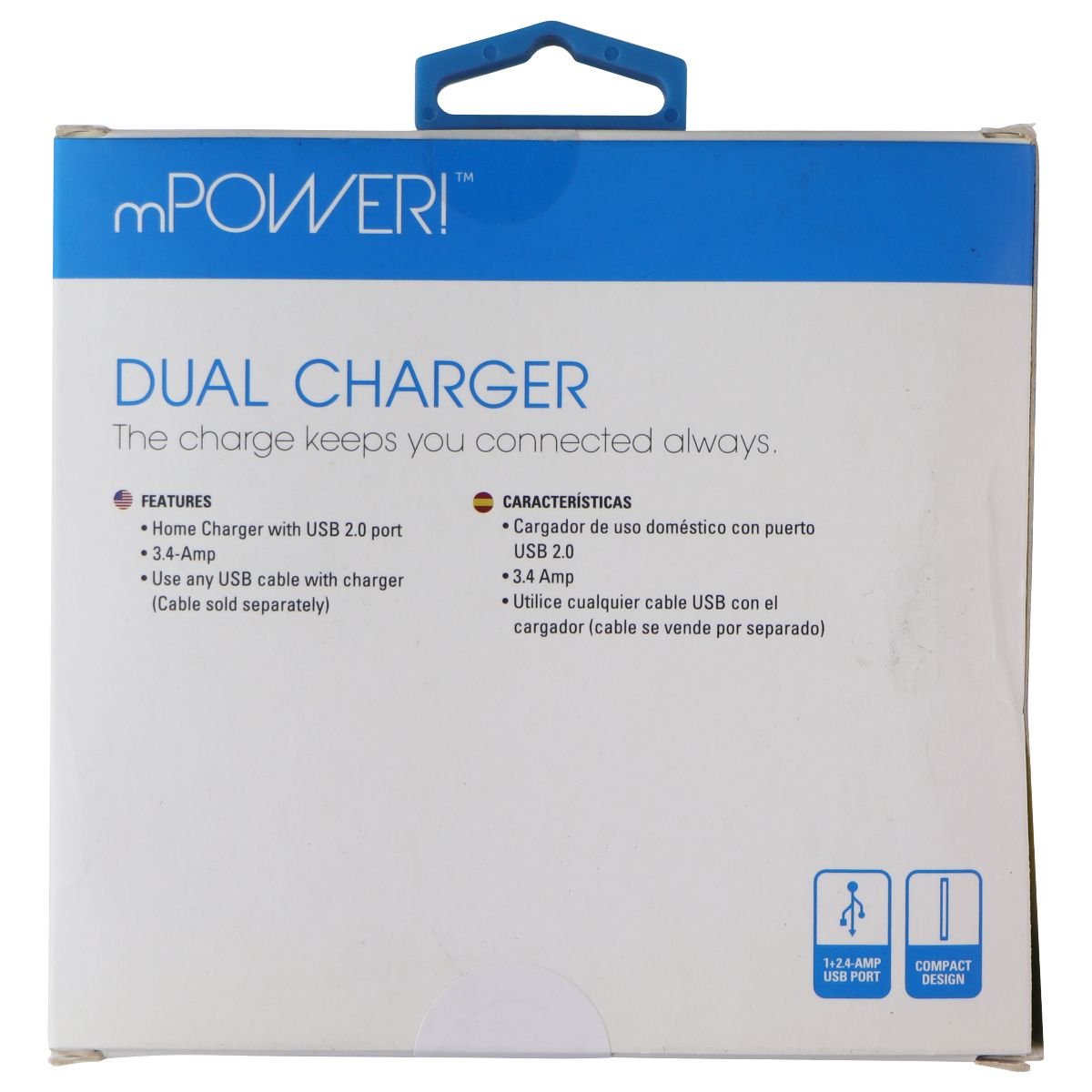 mWorks! mPower! 3.4 Amp Dual Travel Charger Adapter (18583) - Black Cell Phone - Chargers & Cradles mWorks! - Simple Cell Bulk Wholesale Pricing - USA Seller