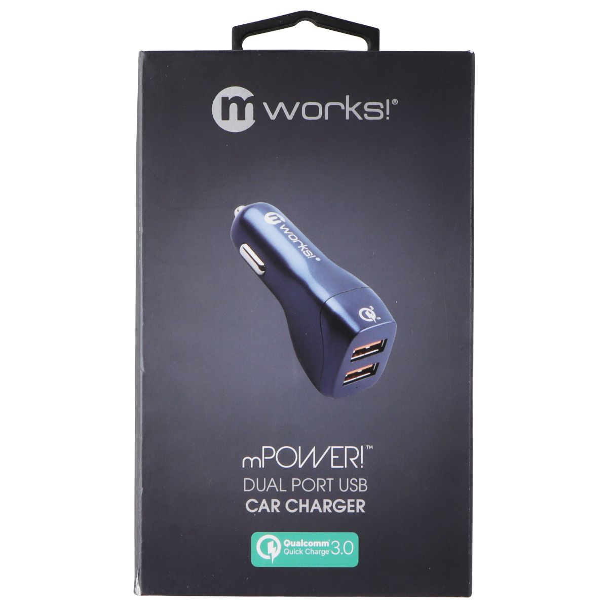 mWorks! mPOWER! QC 3.0 Dual Port USB Universal Car Charger - Gray Cell Phone - Chargers & Cradles mWorks! - Simple Cell Bulk Wholesale Pricing - USA Seller