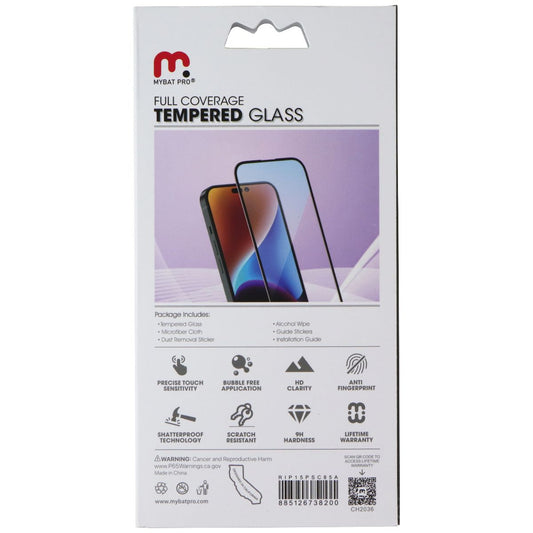 MyBat Pro Full Coverage Tempered Glass for Apple iPhone 15 Pro - Clear