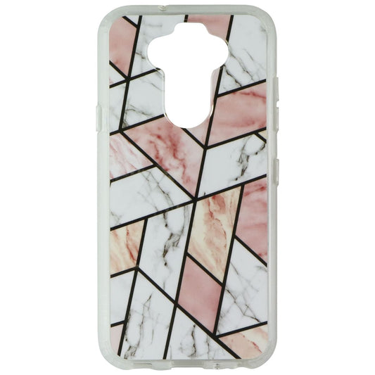 MyBat Premium Hybrid Case for LG K31 / Aristo 5 / Fortune 3 - White/Pink Marble