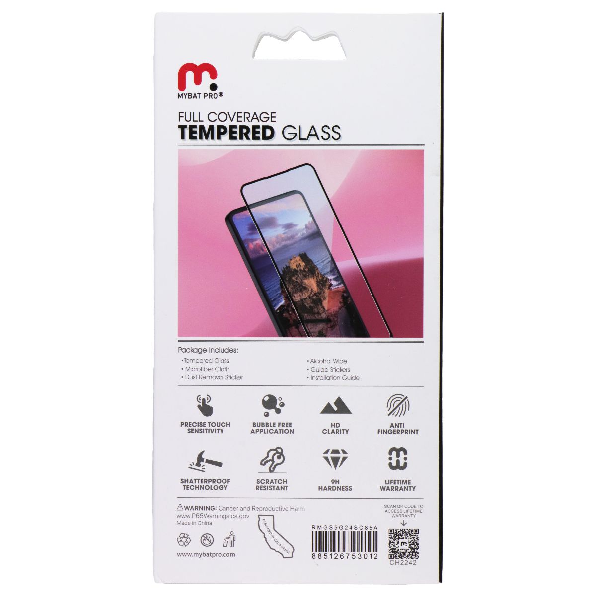 MyBat Pro Full Coverage Tempered Glass for Motorola Moto G Stylus 5G (2024) Cell Phone - Screen Protectors MyBat Pro - Simple Cell Bulk Wholesale Pricing - USA Seller