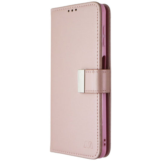 Mybat Leather Folio Case for Motorola Moto G Power (2021) - Pink Cell Phone - Cases, Covers & Skins MyBat - Simple Cell Bulk Wholesale Pricing - USA Seller