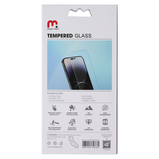 MyBat Pro Tempered Glass Screen Protector for Apple iPhone 15 Pro Cell Phone - Screen Protectors MyBat Pro - Simple Cell Bulk Wholesale Pricing - USA Seller