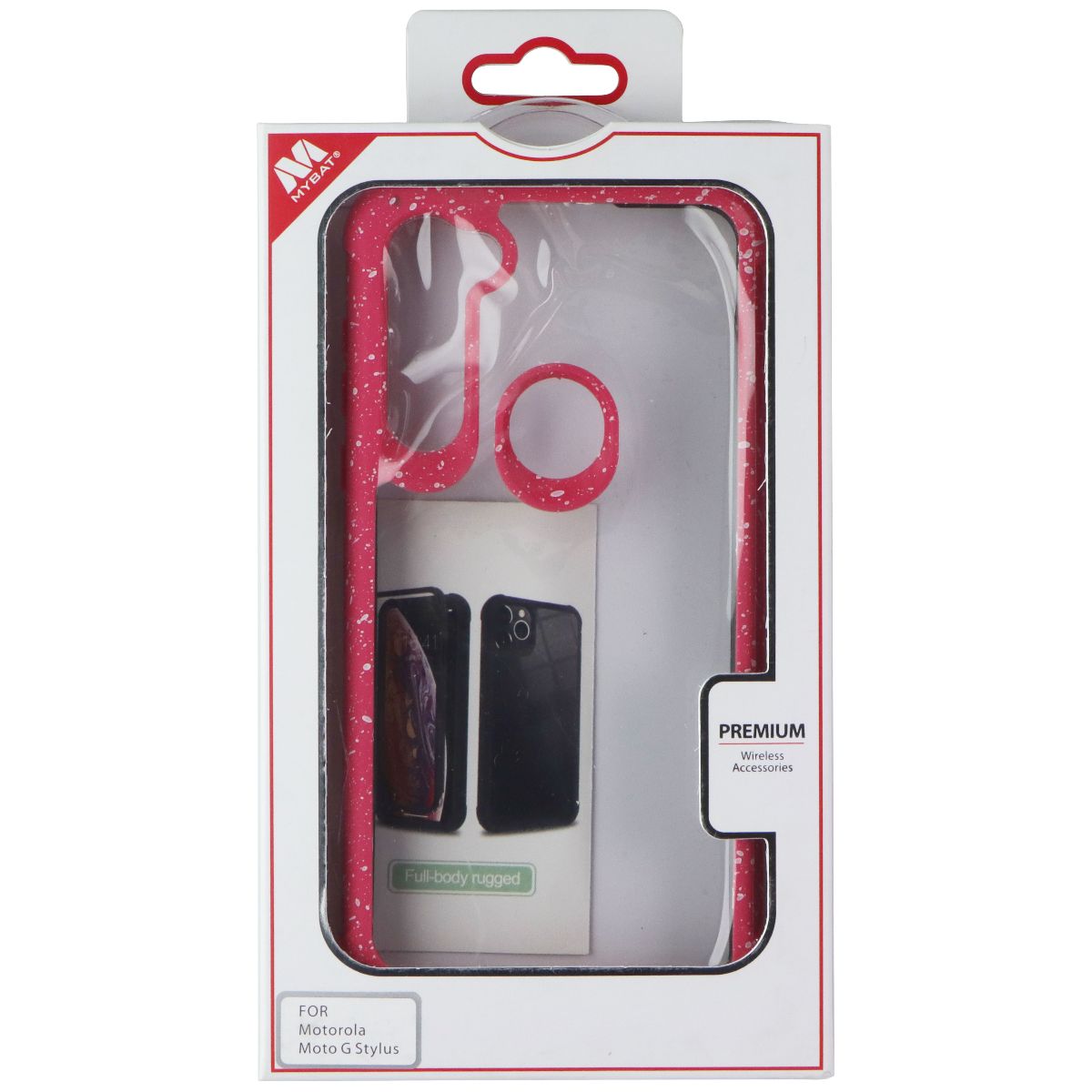 MyBat Premium Case for Motorola Moto G Stylus 2020 - Pink/White Specks Simple Cell Bulk MyBat Premium Case for Motorola Moto G Stylus 2020 - Pink/White Specks Simple Cell Bulk