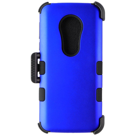 MyBat Dual Layer Case & Holster for Motorola Moto G6 Play - Blue/Black