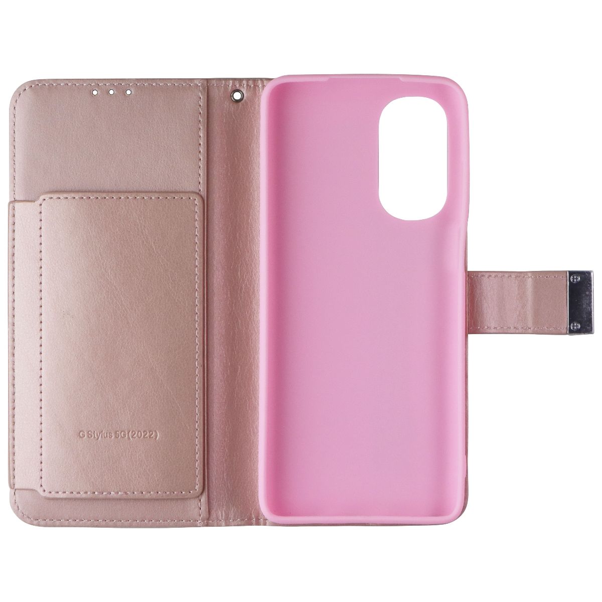 MyBat MyJacket Wallet Case for Motorola Moto G Stylus 5G (2022) - Rose Gold Pink Cell Phone - Cases, Covers & Skins MyBat - Simple Cell Bulk Wholesale Pricing - USA Seller
