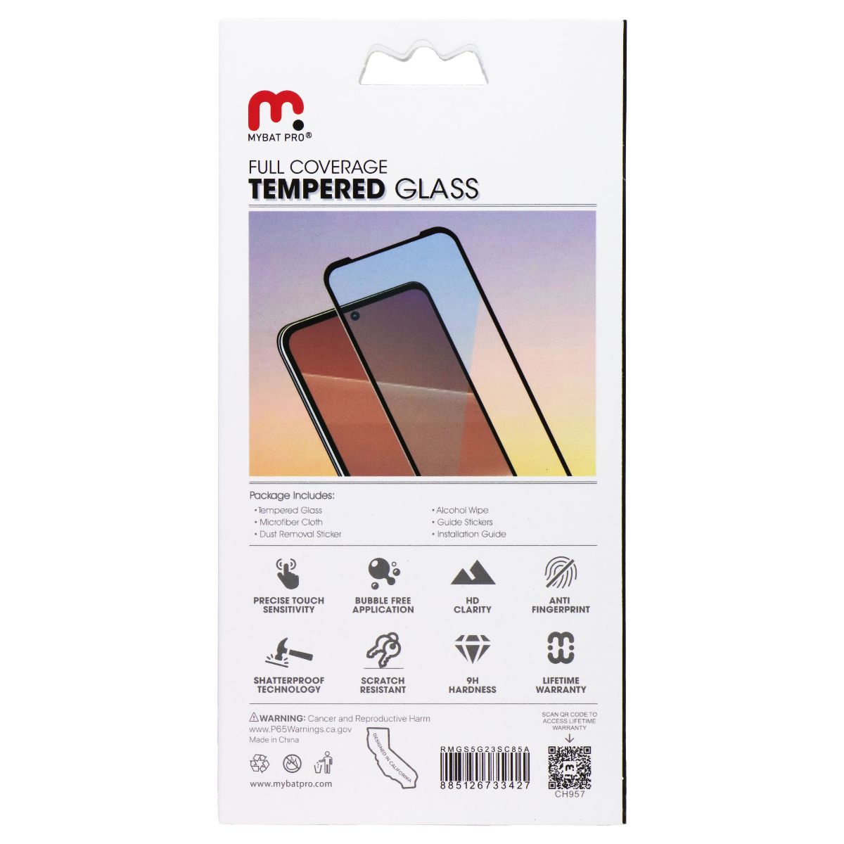 MyBat Pro Full Coverage Tempered Glass for Motorola Moto G Stylus 5G (2023) Cell Phone - Screen Protectors MyBat Pro - Simple Cell Bulk Wholesale Pricing - USA Seller