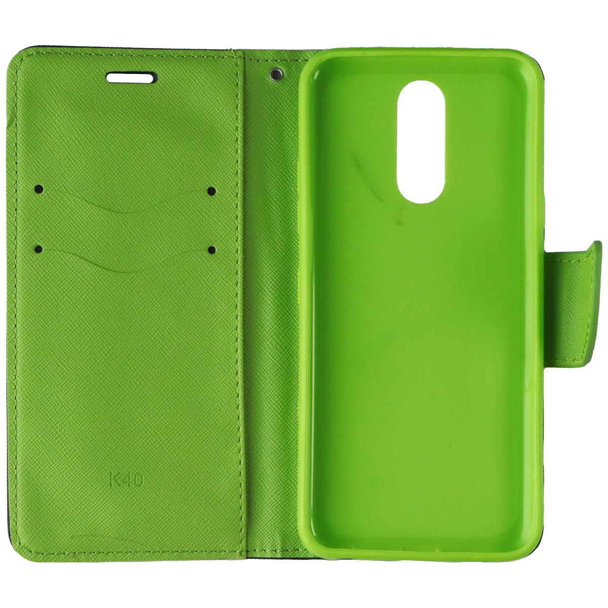 Mybat MyJacket Wallet Crossgrain Series Case for LG K40 - Blue and Green Leather Cell Phone - Cases, Covers & Skins MyBat - Simple Cell Bulk Wholesale Pricing - USA Seller
