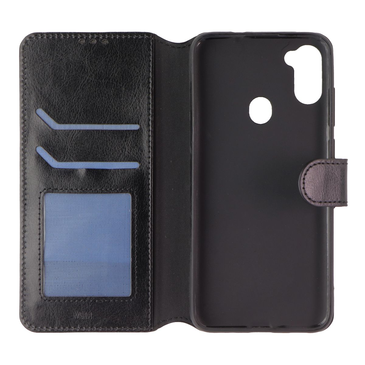 MyBat MyJacket Wallet Element Series Case for Samsung Galaxy A11 - Black Leather Cell Phone - Cases, Covers & Skins MyBat - Simple Cell Bulk Wholesale Pricing - USA Seller