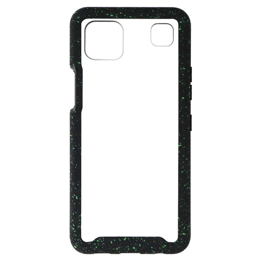 MyBat Full-Body Rugged Clear Bumper Case for LG K92 (5G) - Black/Green Speckle