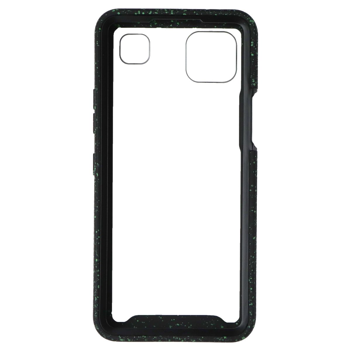 MyBat Full-Body Rugged Clear Bumper Case for LG K92 (5G) - Black/Green Speckle