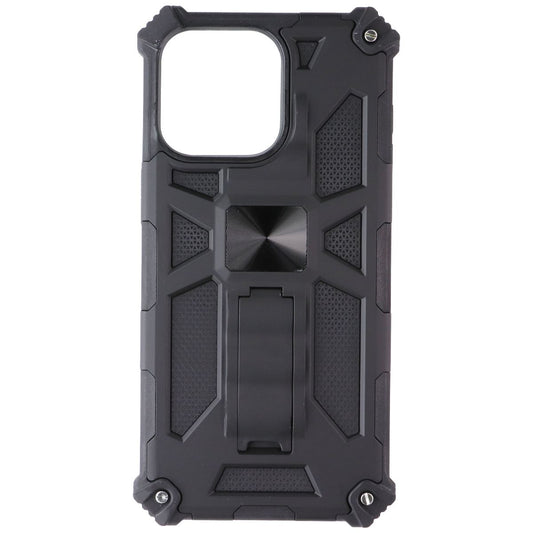 Mybat Rugged Kickstand Case for Apple iPhone 15 Pro Max - Black Cell Phone - Cases, Covers & Skins MyBat - Simple Cell Bulk Wholesale Pricing - USA Seller