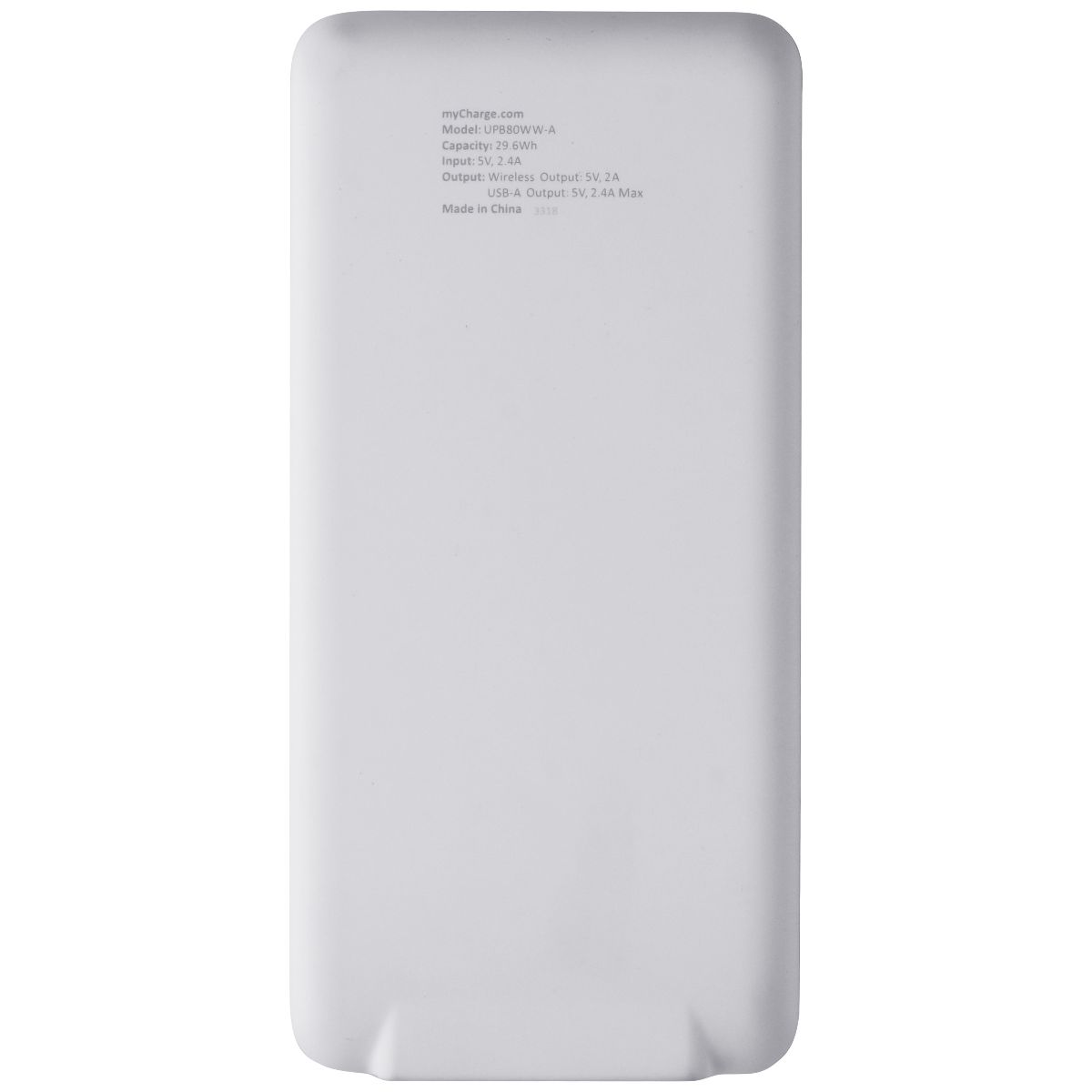 myCharge Unplugged 8K Fast Wireless Dual USB Powerbank - White (UPB80WW-A) Cell Phone - Chargers & Cradles myCharge - Simple Cell Bulk Wholesale Pricing - USA Seller