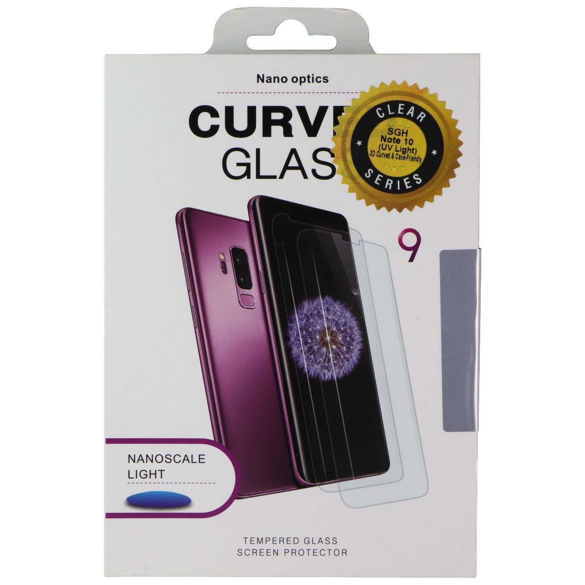 Nano Optics Curved Tempered Glass for Samsung Galaxy Note10 - Clear (UV Light) Cell Phone - Screen Protectors Nano Optics - Simple Cell Bulk Wholesale Pricing - USA Seller