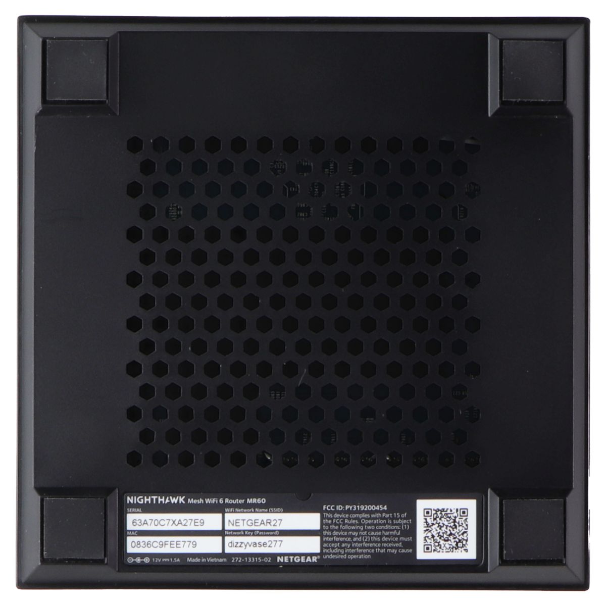 Netgear Nighthawk (MR60) Mesh WiFi 6 Router - Single Router - Black Networking - Wired Routers Netgear - Simple Cell Bulk Wholesale Pricing - USA Seller