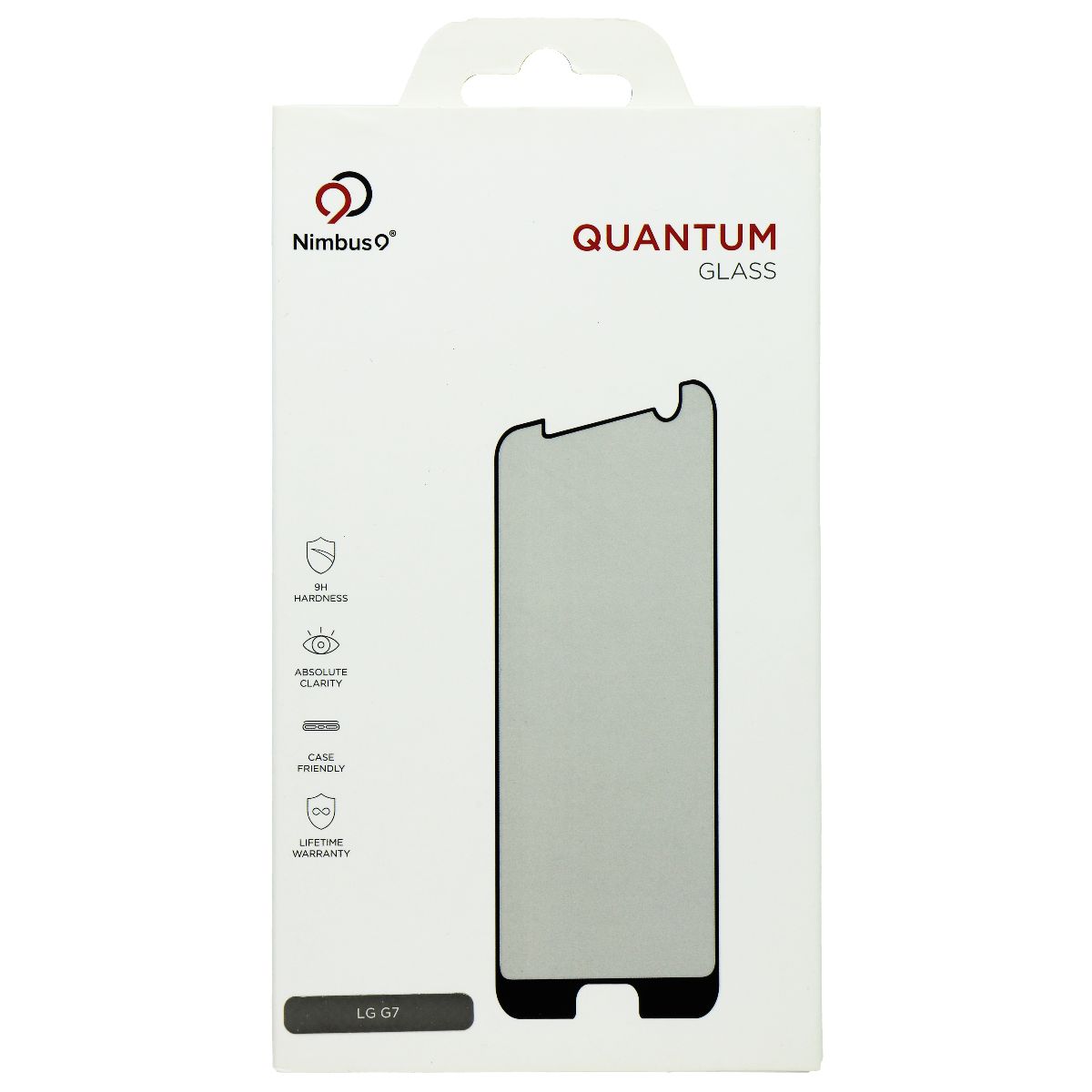Nimbus9 Quantum Glass for LG G7 Smartphone - Clear/Black Trim Cell Phone - Screen Protectors Nimbus9 - Simple Cell Bulk Wholesale Pricing - USA Seller