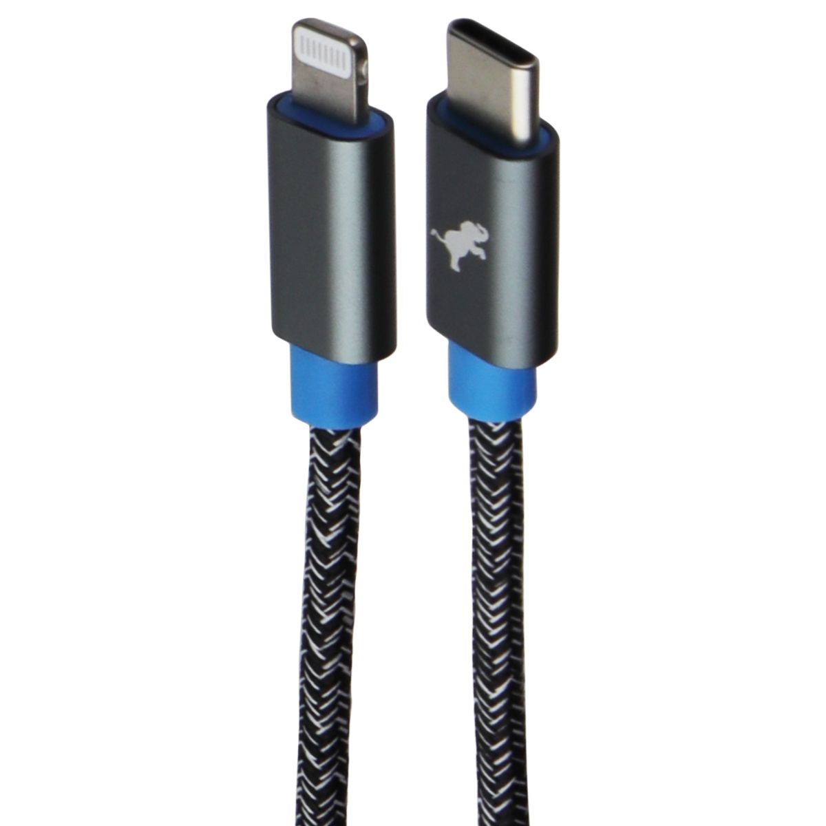 Nimble PowerKnit (3.3-Ft) USB-C to Lightning 8-Pin Braided Cable - Gray/Blue Cell Phone - Cables & Adapters Nimble - Simple Cell Bulk Wholesale Pricing - USA Seller
