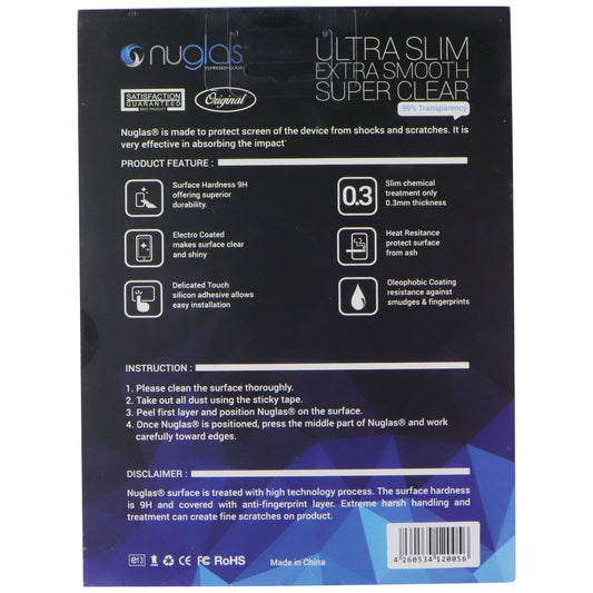 Nuglas Ultra Slim .3mm Tempered Glass Screen Protector for Apple iPad 2/3/4 iPad/Tablet Accessories - Screen Protectors Nuglas - Simple Cell Bulk Wholesale Pricing - USA Seller