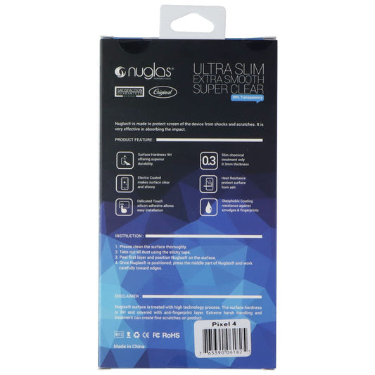 Nuglas Premium Tempered Glass Screen Protector for Google Pixel 4 - Clear Cell Phone - Screen Protectors Nuglas - Simple Cell Bulk Wholesale Pricing - USA Seller