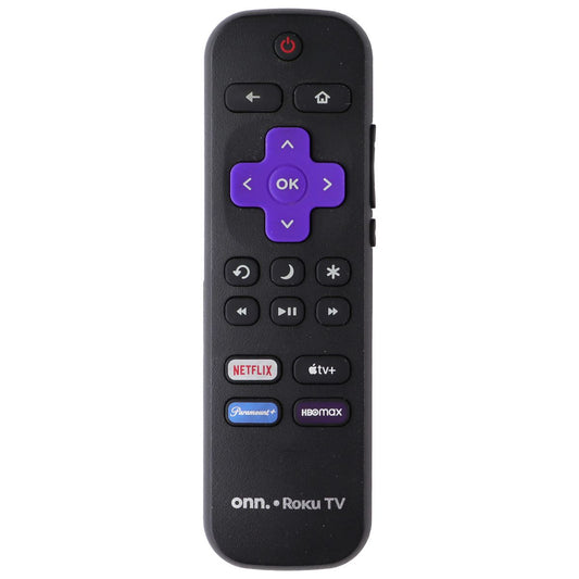 Onn Roku TV Remote with Netflix/AppleTV+/Paramount+/HBOMax Hot Keys - Black TV, Video & Audio Accessories - Remote Controls ONN - Simple Cell Bulk Wholesale Pricing - USA Seller