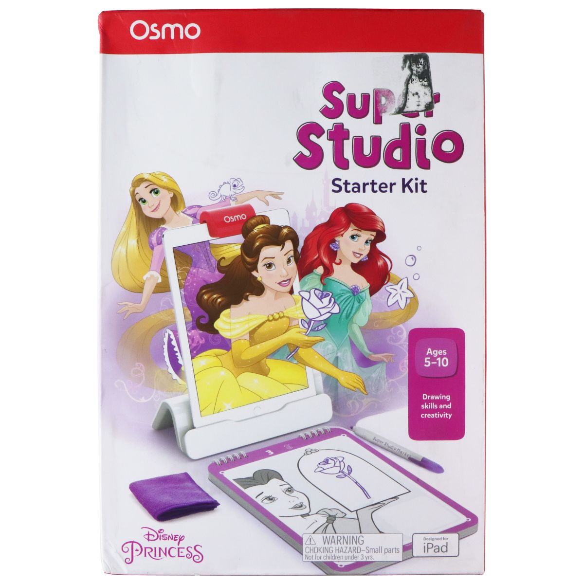 Osmo Super Studio Starter Kit for Ages 5-10 for iPad - Disney Princess Version Electronic Learning Toys - Learning Systems Osmo - Simple Cell Bulk Wholesale Pricing - USA Seller