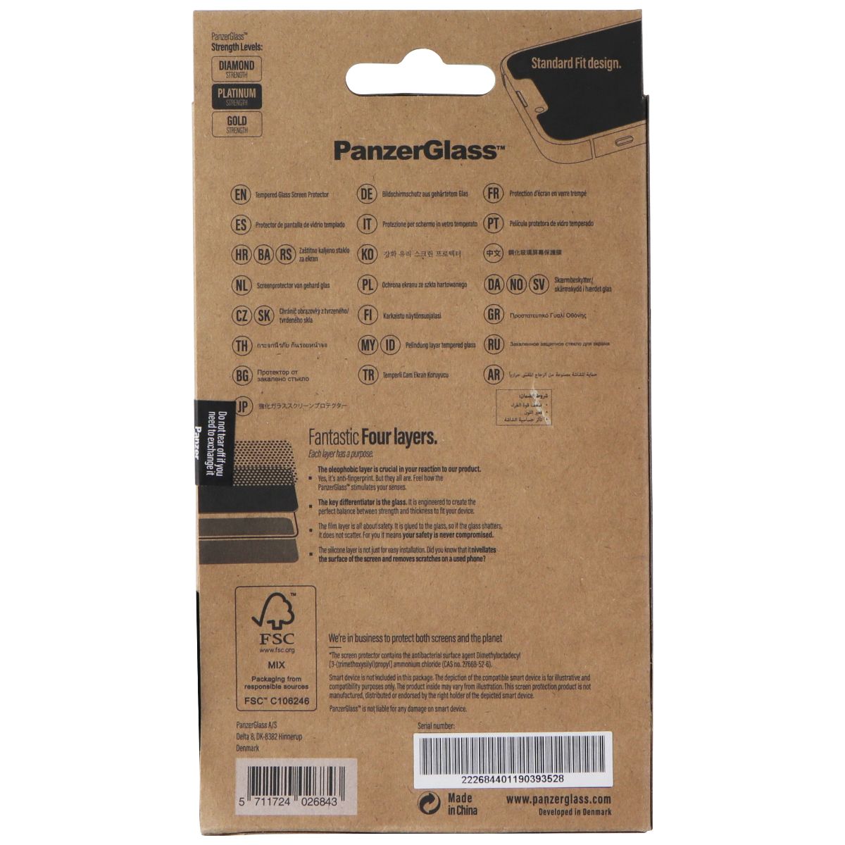 PanzerGlass Screen Protector for Apple iPhone 6/6s/7/8/SE (2020/2022) Cell Phone - Screen Protectors PanzerGlass - Simple Cell Bulk Wholesale Pricing - USA Seller