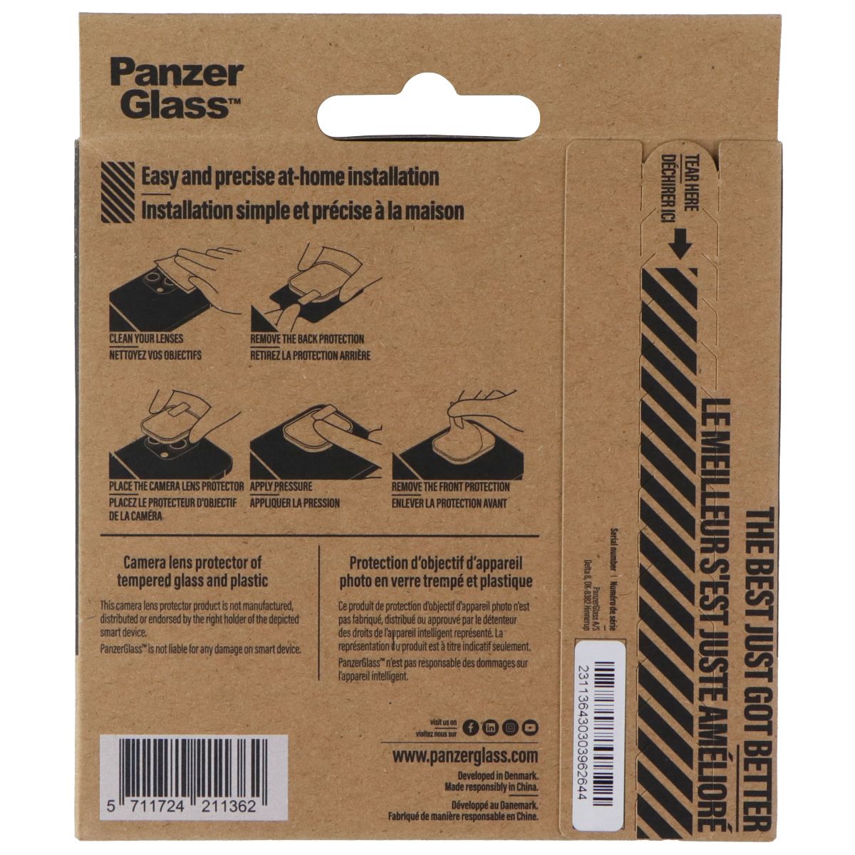 PanzerGlass Picture Perfect Camera Lens Protector for Apple iPhone 15/15 Plus Cell Phone - Screen Protectors PanzerGlass - Simple Cell Bulk Wholesale Pricing - USA Seller