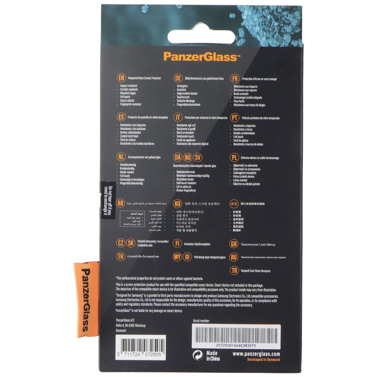 Panzer Glass Original Screen Protector for Samsung Galaxy A42 5G - Clear Cell Phone - Screen Protectors PanzerGlass - Simple Cell Bulk Wholesale Pricing - USA Seller