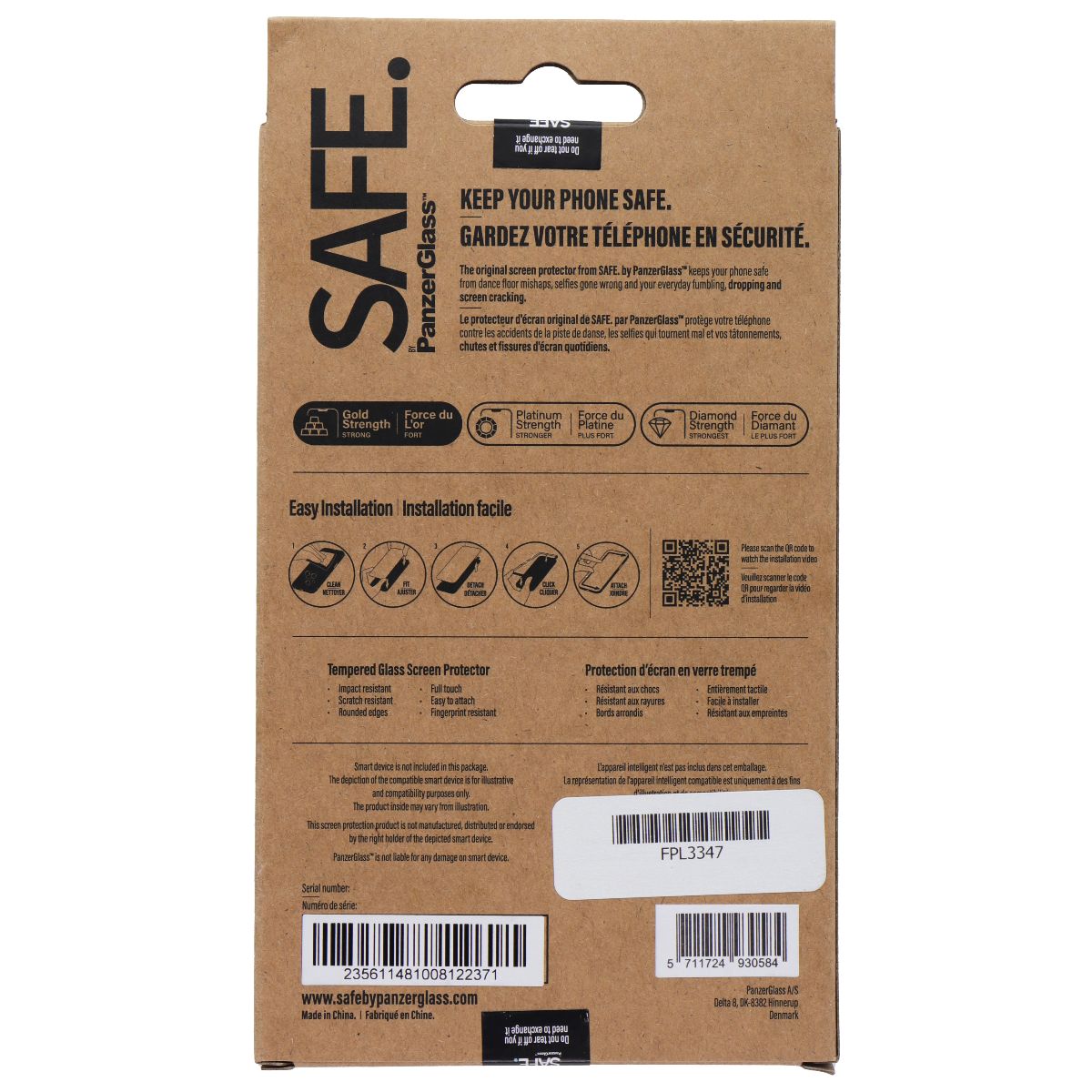 PanzerGlass Safe Series Tempered Glass Screen Protector - Samsung Galaxy S23 FE Cell Phone - Screen Protectors PanzerGlass - Simple Cell Bulk Wholesale Pricing - USA Seller