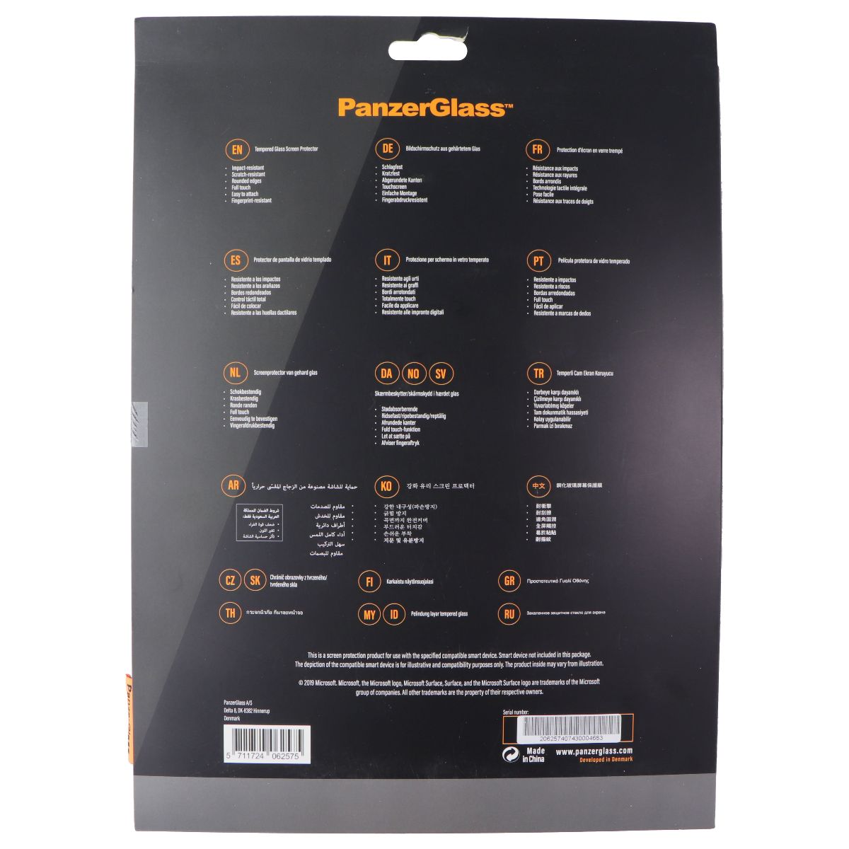 PanzerGlass Edge to Edge Glass Screen Protector for Microsoft Surface Pro X iPad/Tablet Accessories - Screen Protectors PanzerGlass - Simple Cell Bulk Wholesale Pricing - USA Seller