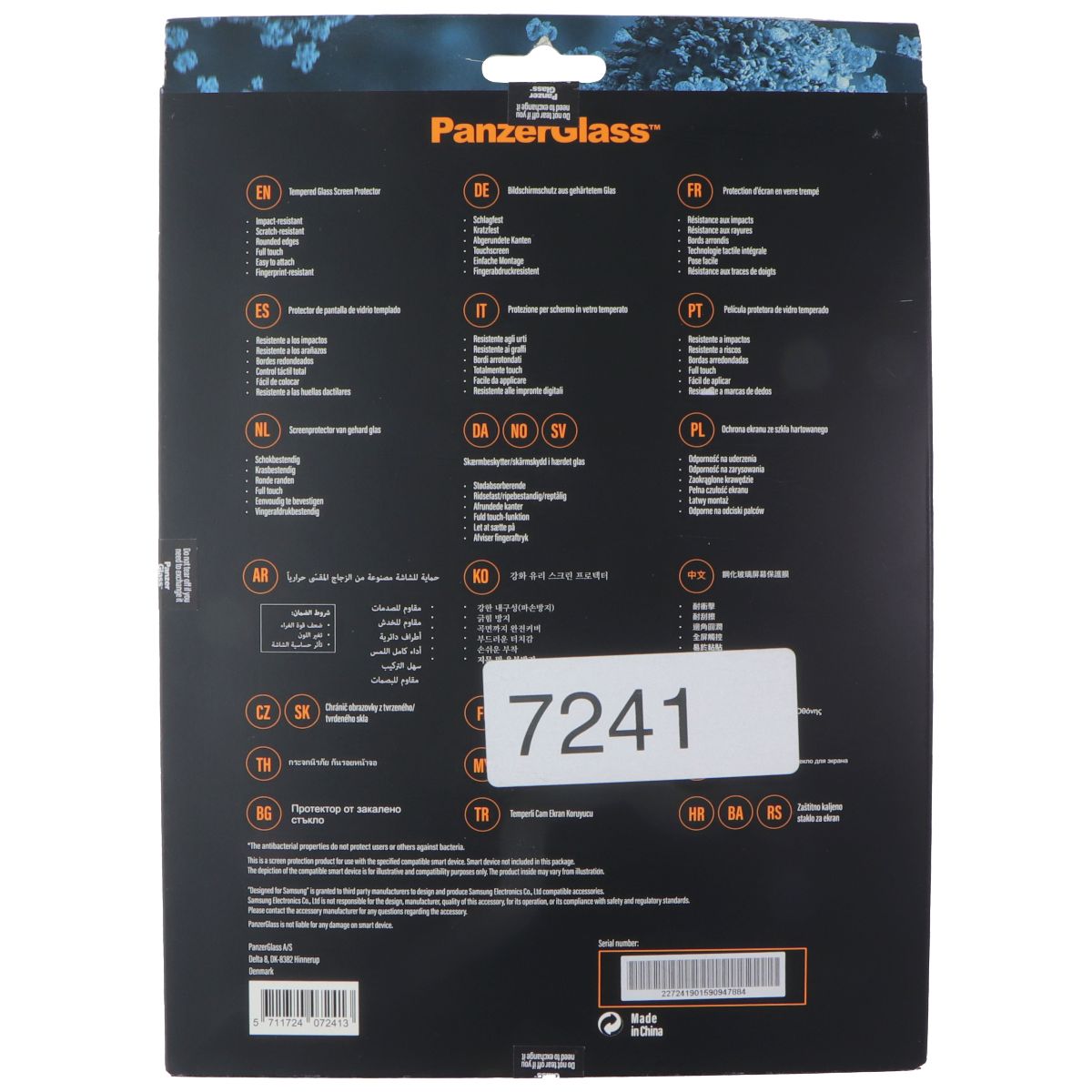 PanzerGlass Original Tempered Glass for Samsung Galaxy Tab S7/S8 - Clear iPad/Tablet Accessories - Screen Protectors PanzerGlass - Simple Cell Bulk Wholesale Pricing - USA Seller