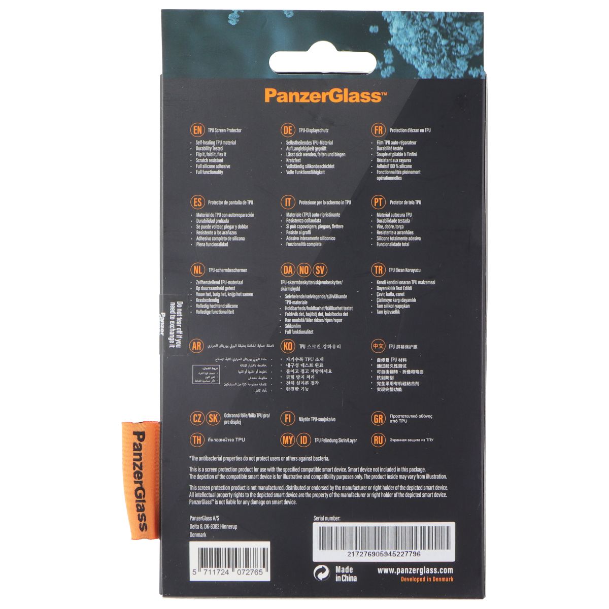 PanzerGlass Flip Fold Flex Screen Protector for Samsung Galaxy Z Flip 3 5G Cell Phone - Screen Protectors PanzerGlass - Simple Cell Bulk Wholesale Pricing - USA Seller