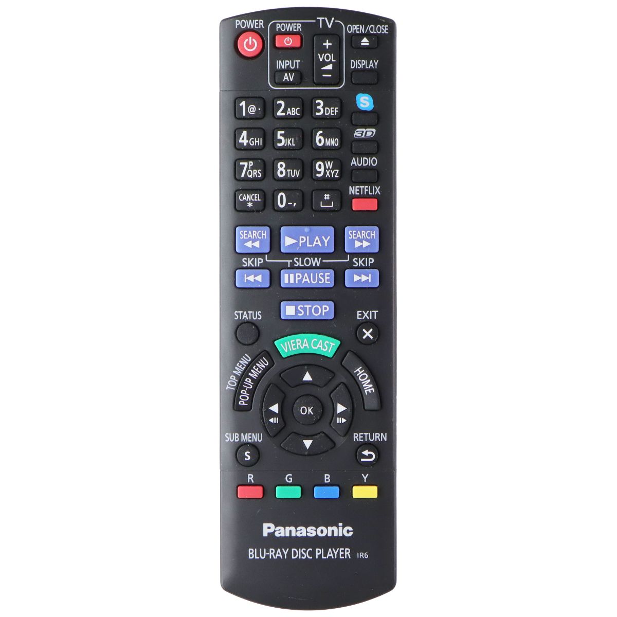 Telecomando Universale Per Panasonic DMR-HWT230, DMR-HWT130, DMR-BCT720 E Altri - Sostituto IR6 Con Pulsanti Chiari