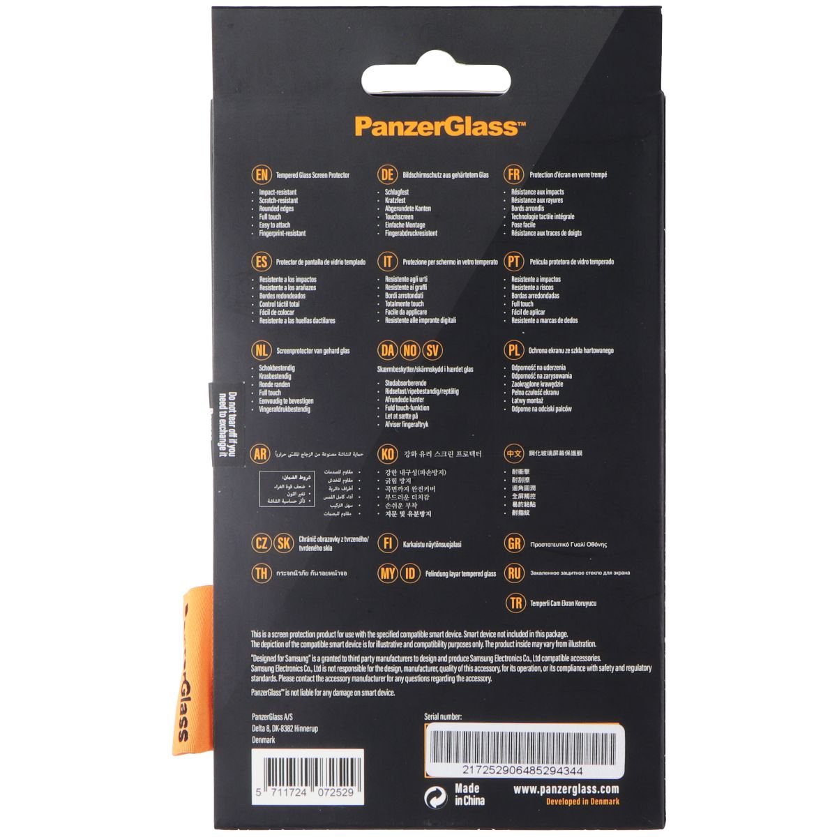 PanzerGlass Edge-to-Edge Screen Protector for Samsung Galaxy 32 5G/M12 - Black