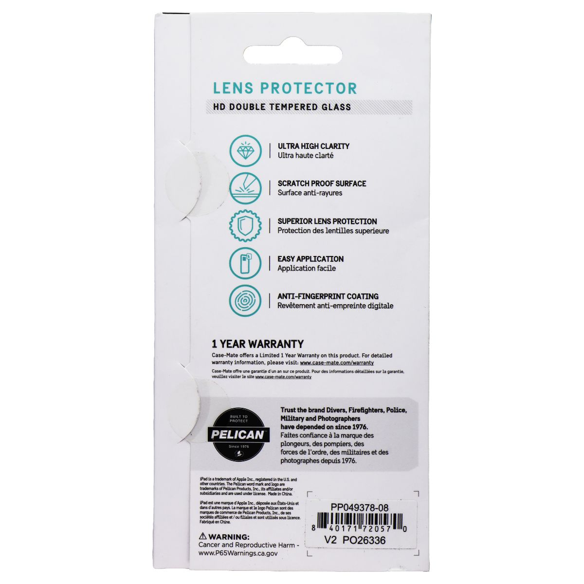 Pelican Lens Protector HD Double Tempered Glass iPad Pro 12.9-in/11-in (2022/21) iPad/Tablet Accessories - Screen Protectors Pelican - Simple Cell Bulk Wholesale Pricing - USA Seller